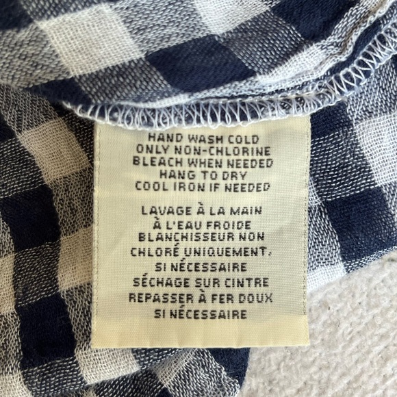 Blue & white gingham plaid button down shirt 100% cotton Ralph Lauren size M - Picture 5 of 7